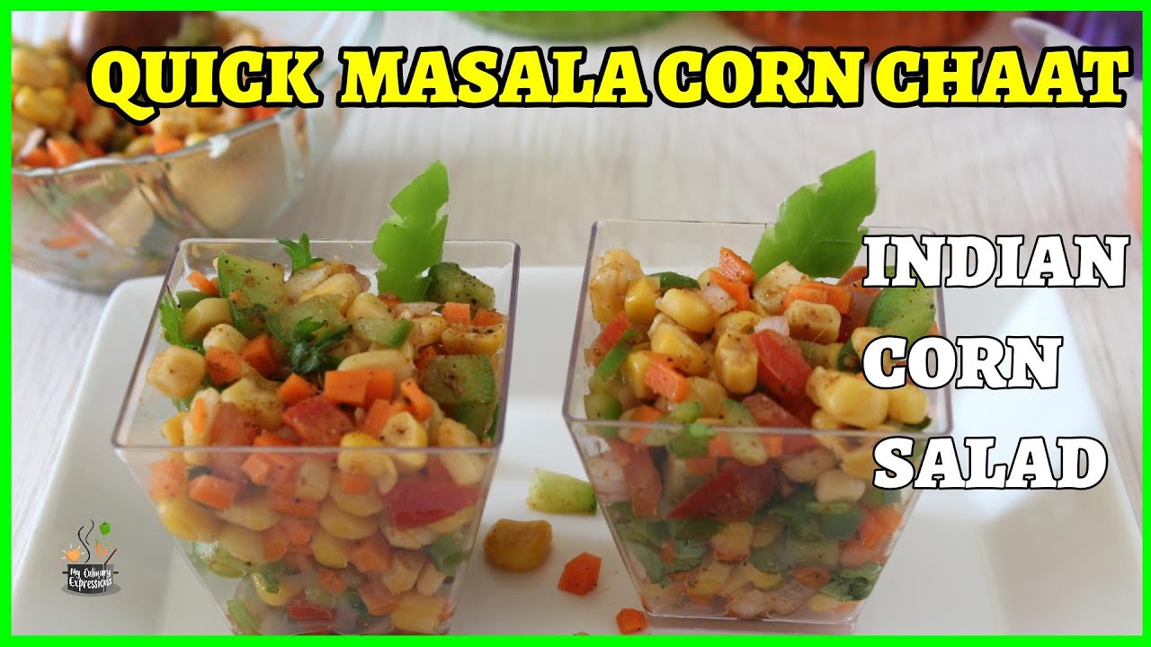 Quick Masala Corn Chaat | Indian Corn Salad | Sweet Corn chaat recipe