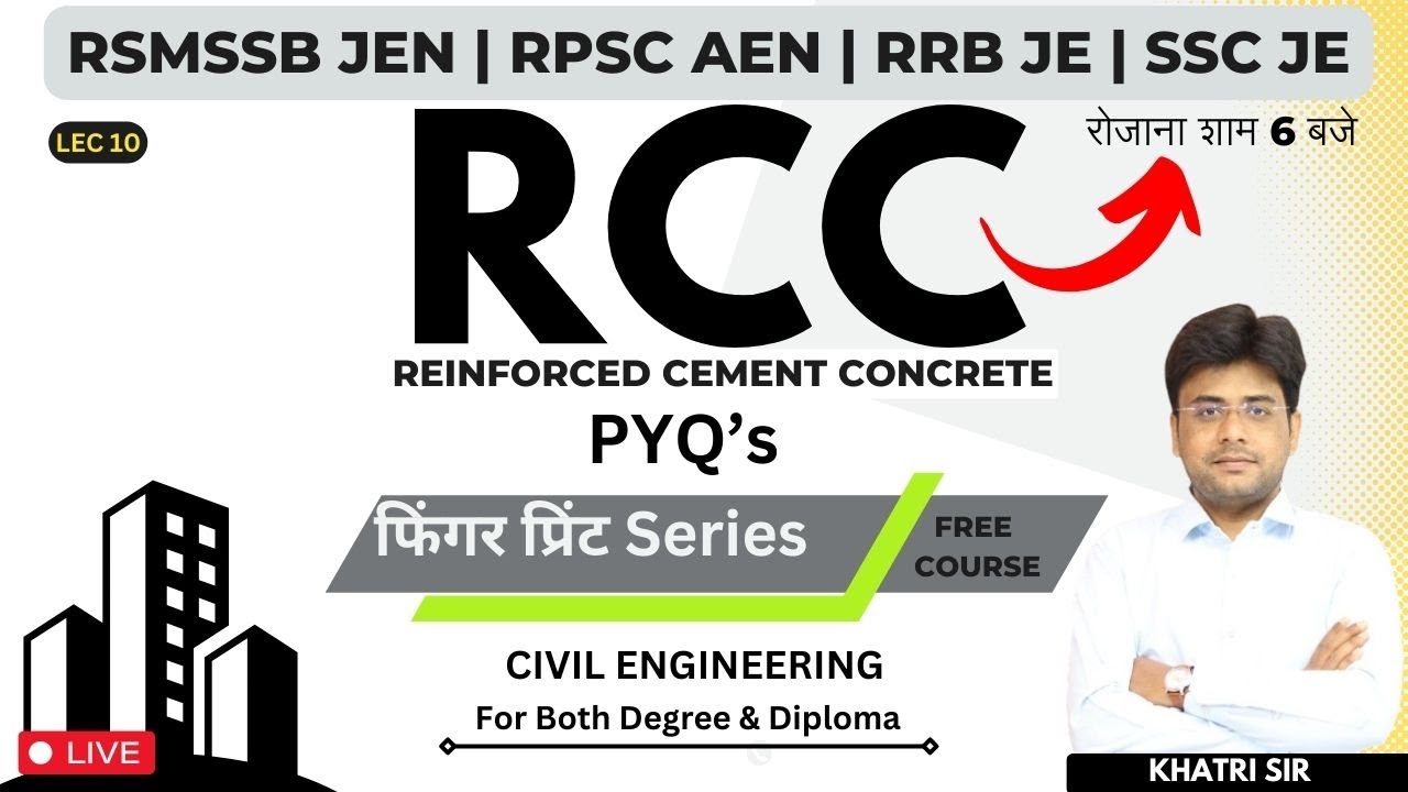 RCC | LEC 11 | Working Stress Method | Limit State Method | YOUTH FINGERPRINT SERIES | By Khatri Sir