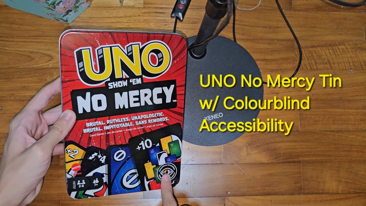 Colourblind Accessible UNO No Mercy Tin Card Game Unboxing