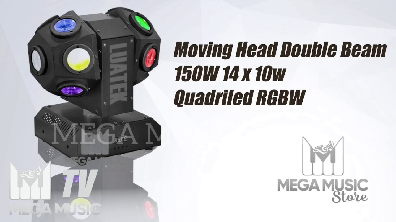 Moving Head 14 Leds Double bean 150w Quadriled RGBW