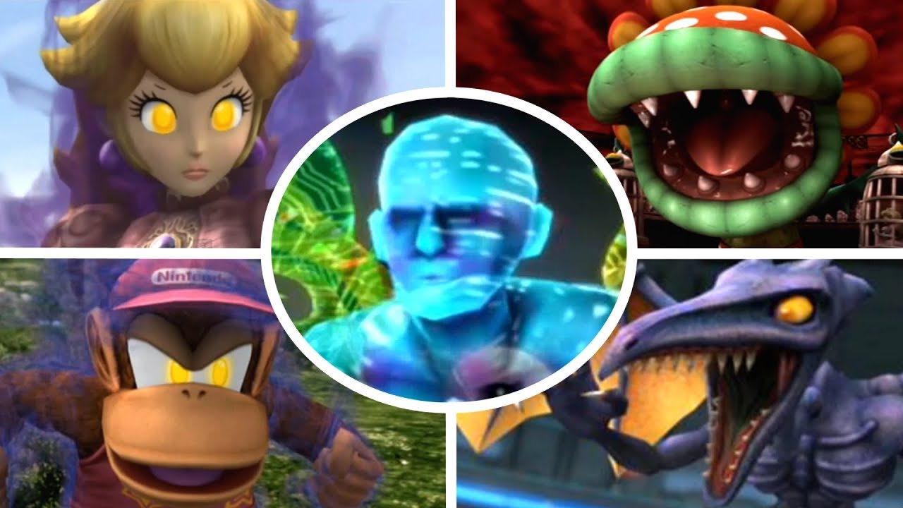 Super Smash Bros Brawl - All Bosses + Cutscenes (No Damage)