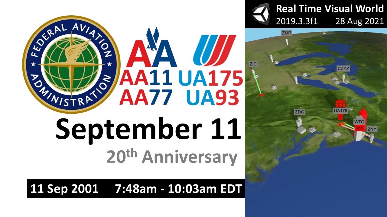ATC for AA11, UA175, AA77 & UA93 (7:48 am - 10:03 am EDT) | September 11 2001 | Real Time Theatre