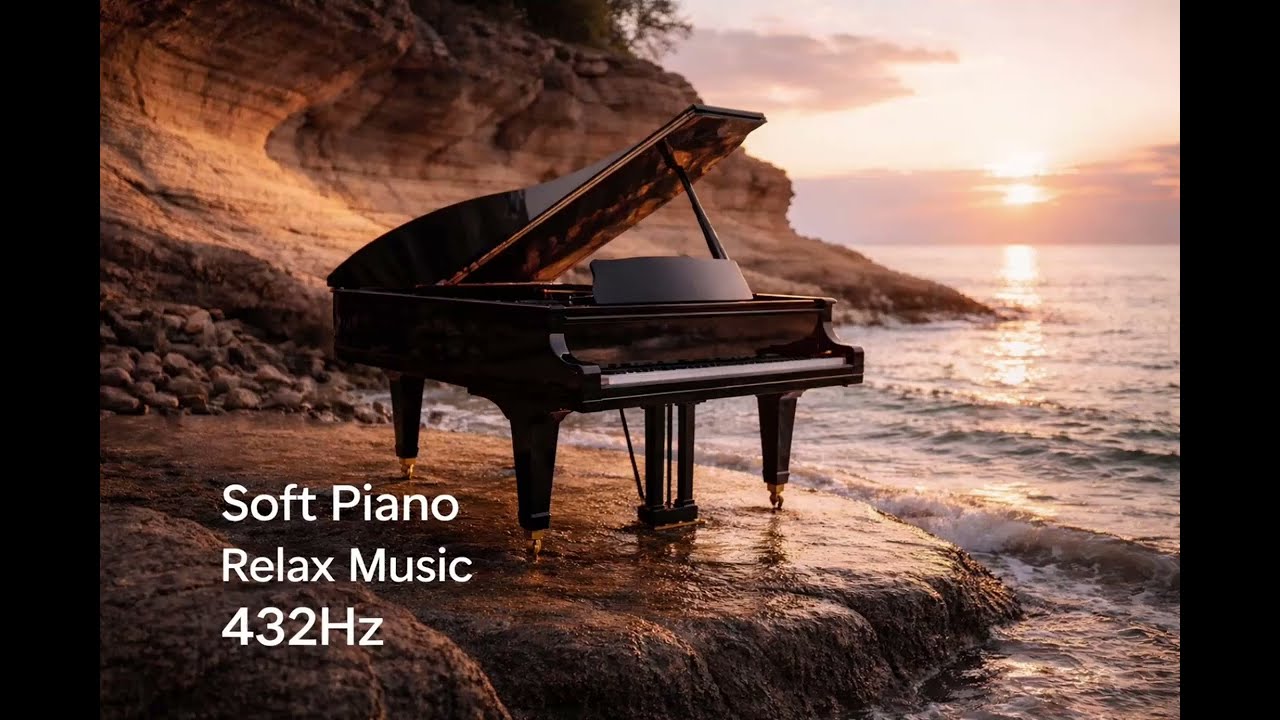 432Hz Piano & Soft Rain 🌧️ Deep Relaxation, Focus & Stress Relief | Minimalist Calm Music