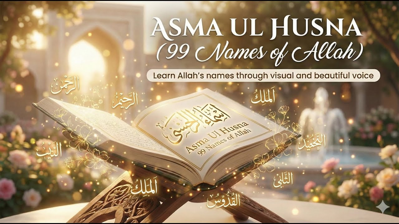 Asma Ul Husna (99 Names) - A Visual Journey Through Allah's Names 🌍✨