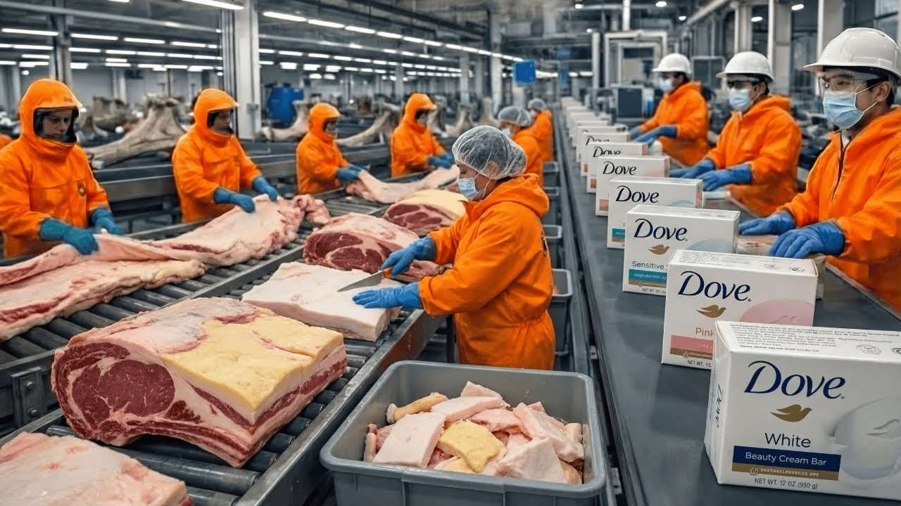 Inside the Soap Factory: How ANIMAL FAT Becomes Your Body Soap (Full Process)