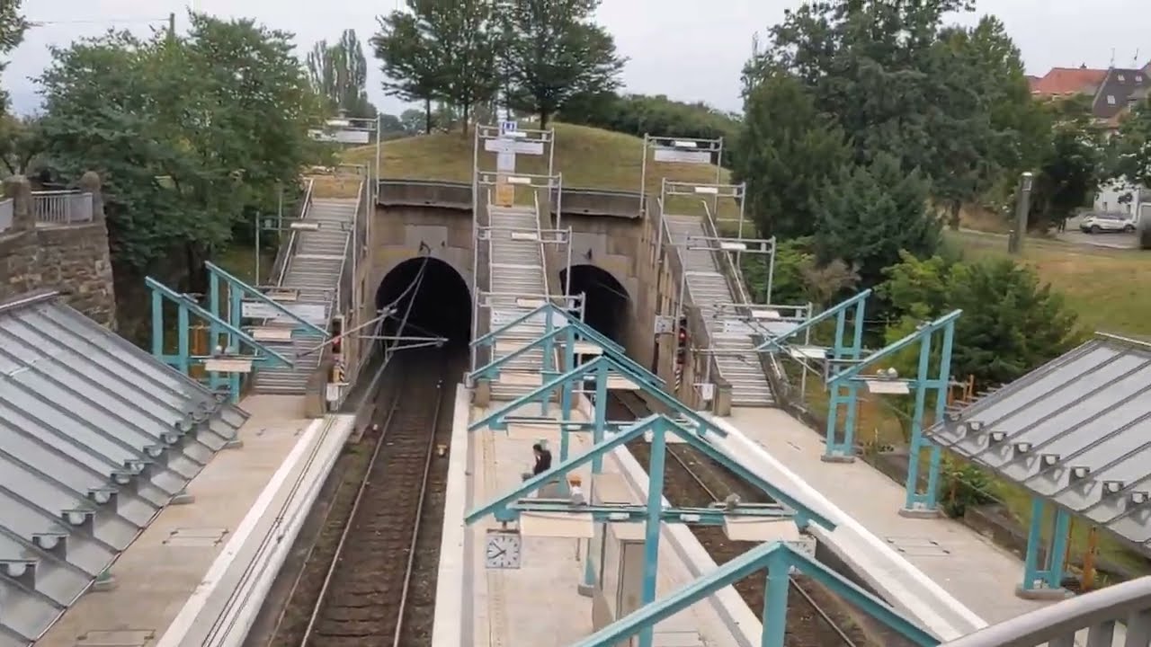 Unknown hydraulic glass elevator at Pragsattel subway station in Stuttgart