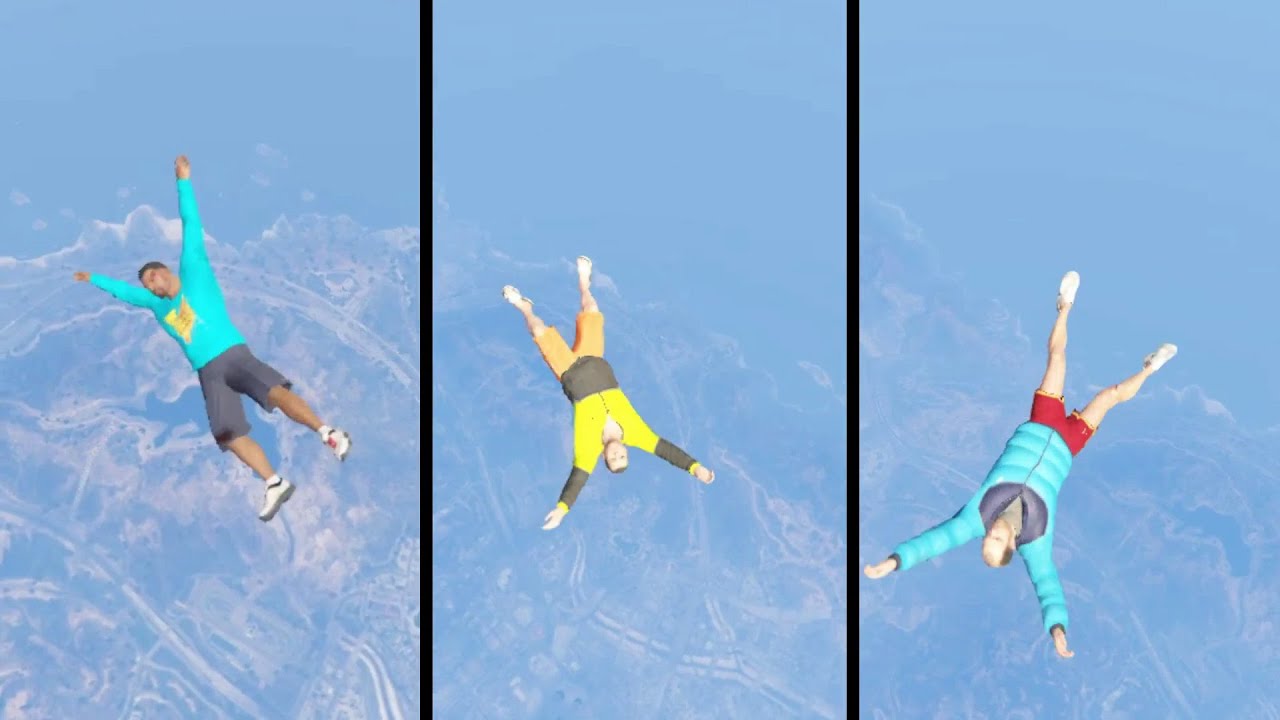 GTA V - Franklin, Trevor and Michael Screaming and Spinning Together