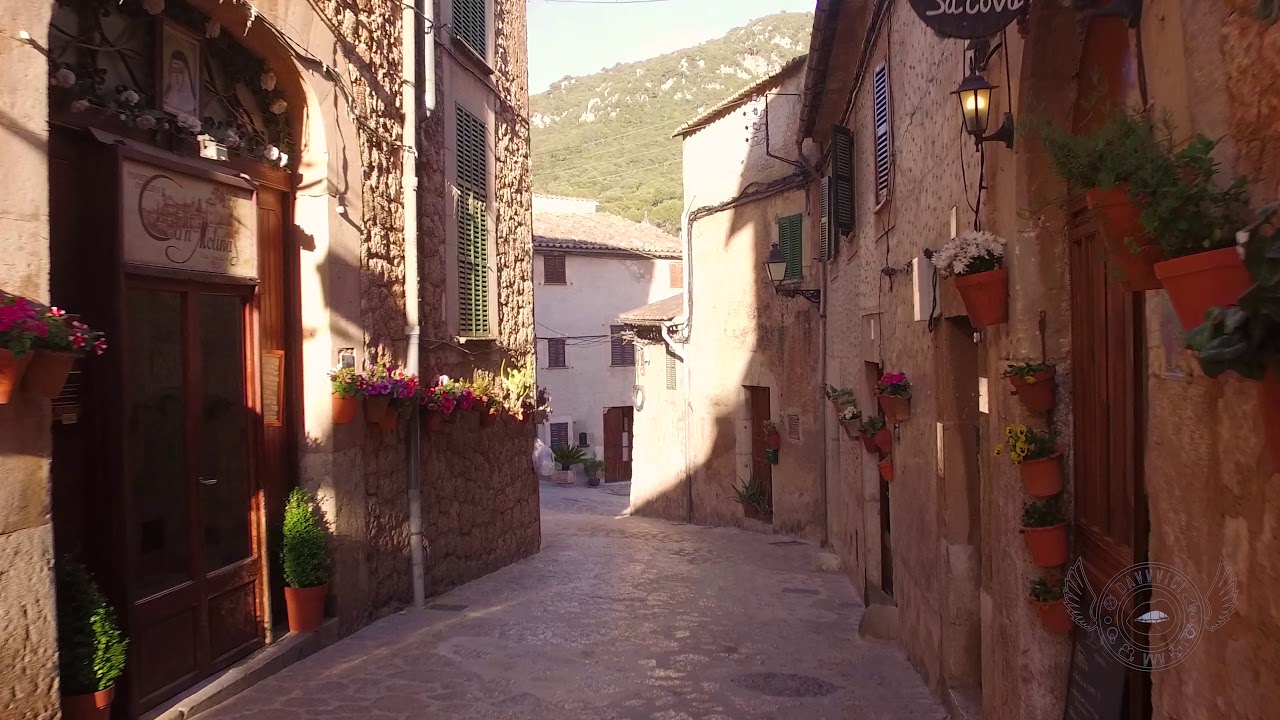 Beautiful old Village of Valldemossa - Mallorca - By Drone - 4K DJI Mavic 2 Pro and DJI Osmo
