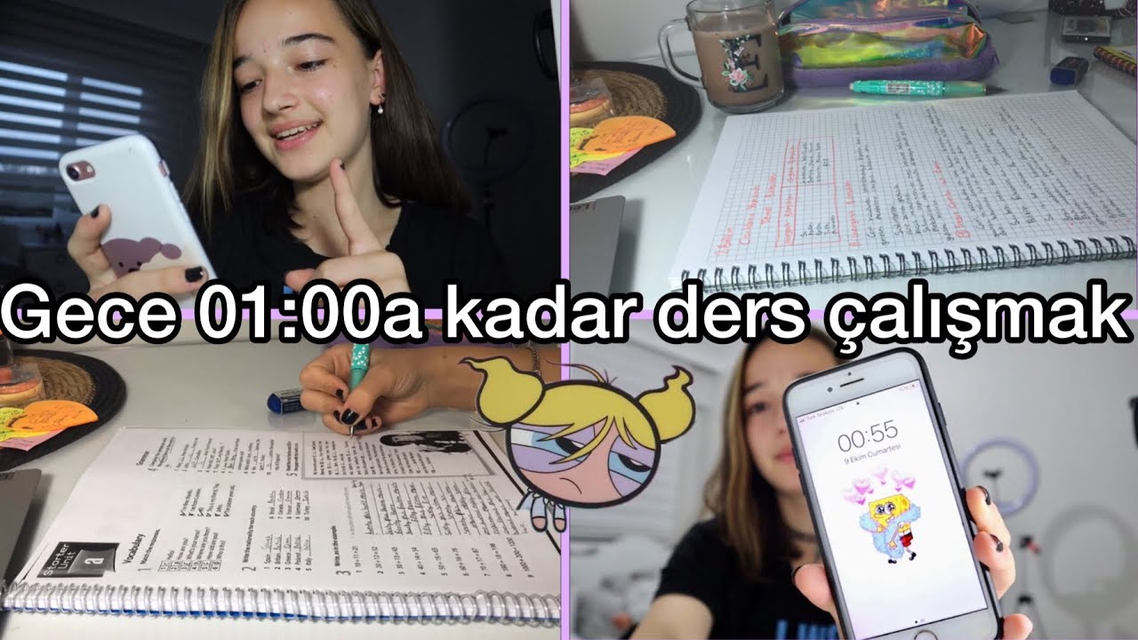 9.SINIF DERS ÇALIŞMA GÜNLÜĞÜM ||GECE 01:00A KADAR DERS ÇALIŞMAK💜😩