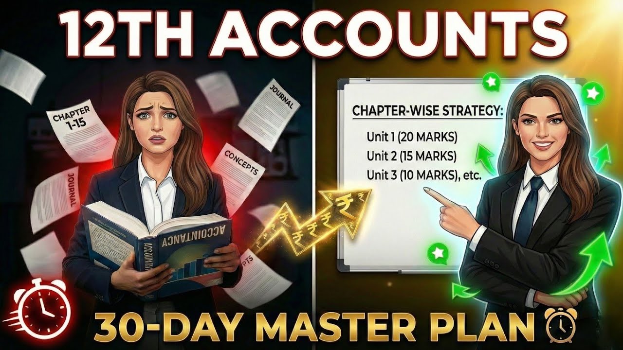 Class 12 Accounts | 30-Day Strategy | 95% Marks Guaranteed | CBSE 2026 🔥💯