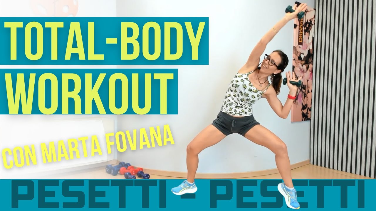 Tonifica Total-Body con i pesetti!!! Lezione Completa di 60 minuti - Ginnastica a casa 🔥🔥