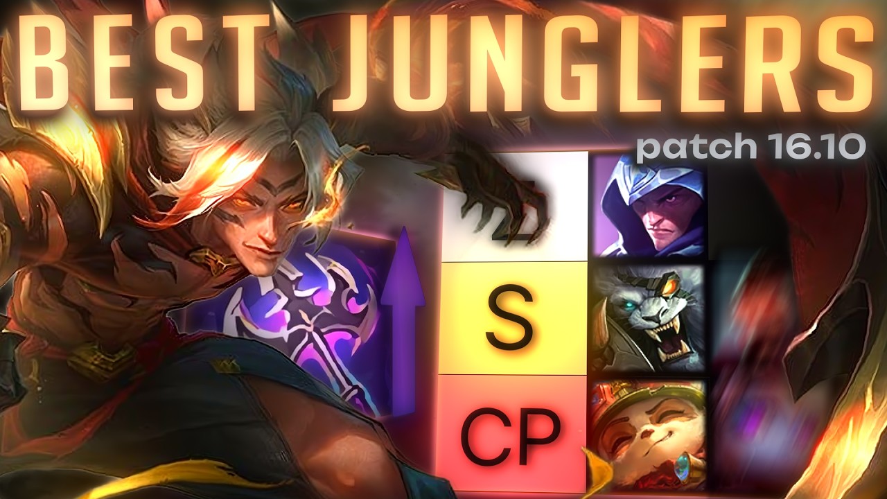 ЛУЧШИЕ ДЖАНГЛЕРЫ ДЛЯ ПОВЫШЕНИЯ РАНГА - ПАТЧ 16.10 - РЕЙТИНГ LEAGUE OF LEGENDS