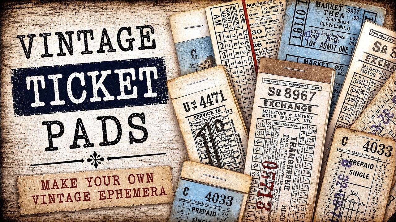 Vintage Ticket Pads - Make Your Own Vintage Ephemera for Junk Journals