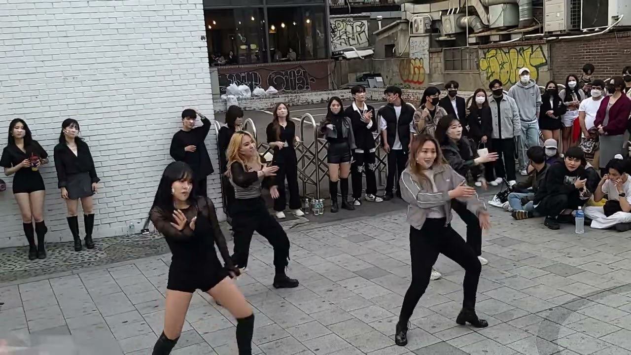 2022.4.9 홍대 길거리 버스킹공연 4x4 STUDIO 댄스팀 애스파 Dreams come true 직캠