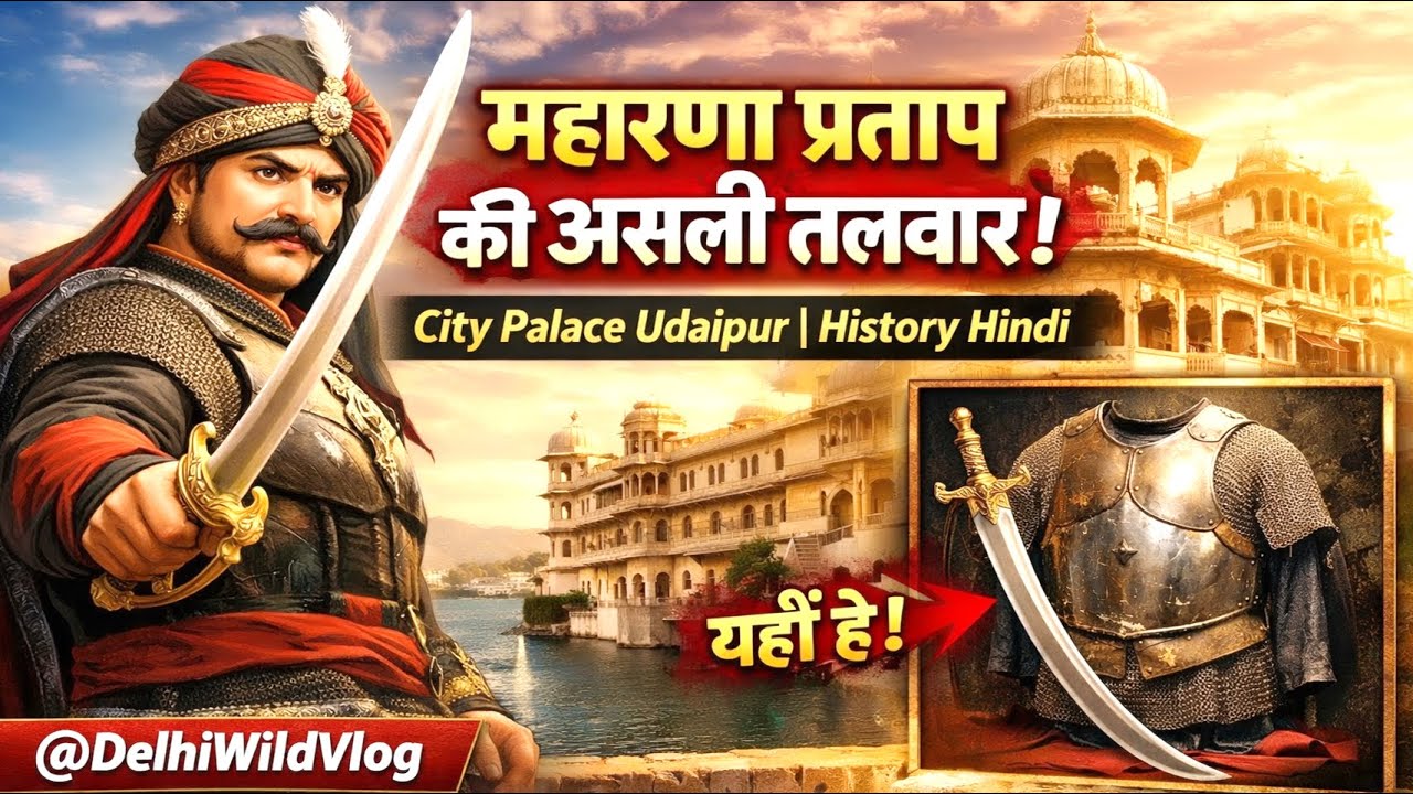 City Palace Udaipur History Hindi | महाराणा प्रताप की असली तलवार यहीं है! | @DelhiWildVlog 