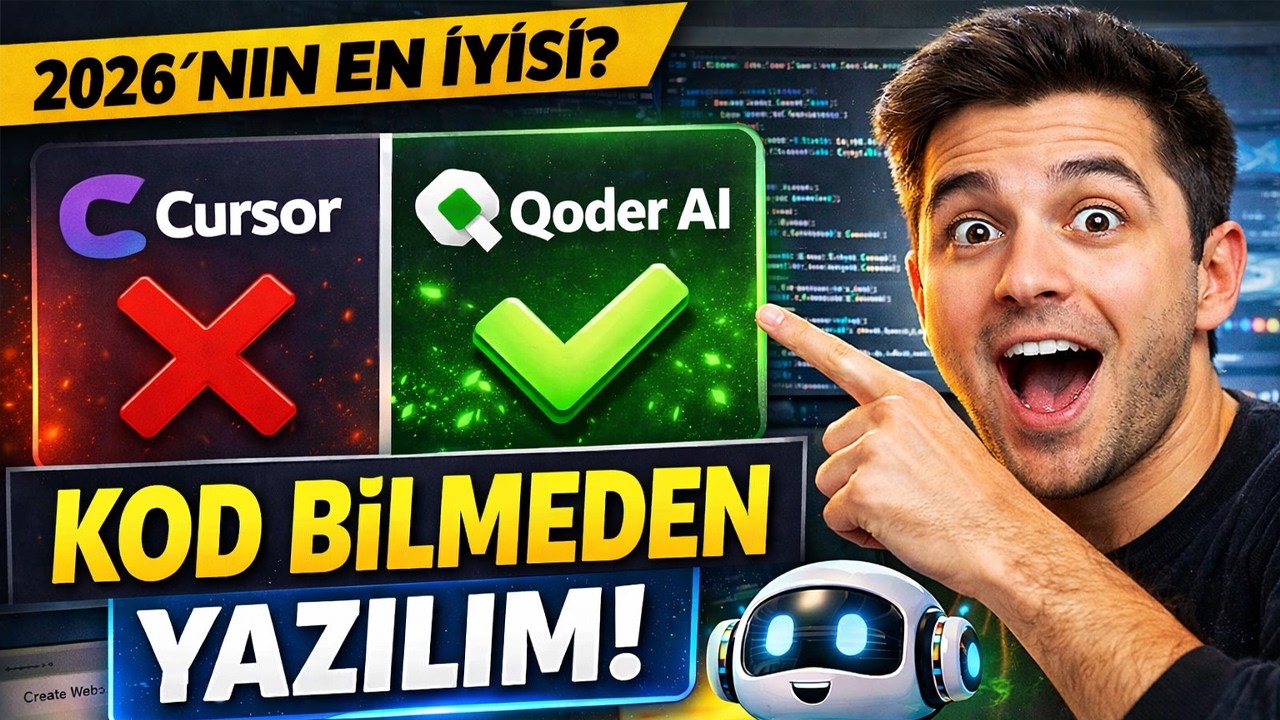 Cursor AI Alternatifi! Kod Bilmeden Yapay Zeka ile Kod Yaz 🚀 (Qoder AI Nasıl Kullanılır?)