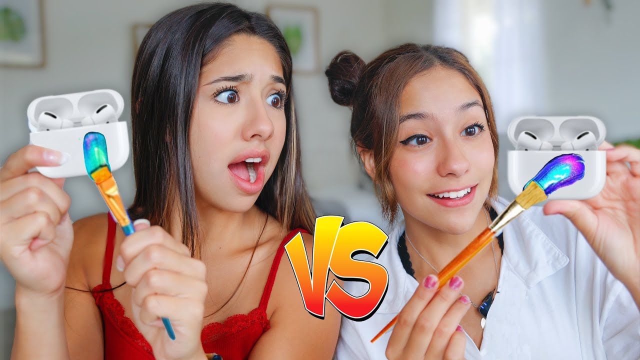 Who Can Customize AirPods The Best??! **CHALLENGE**