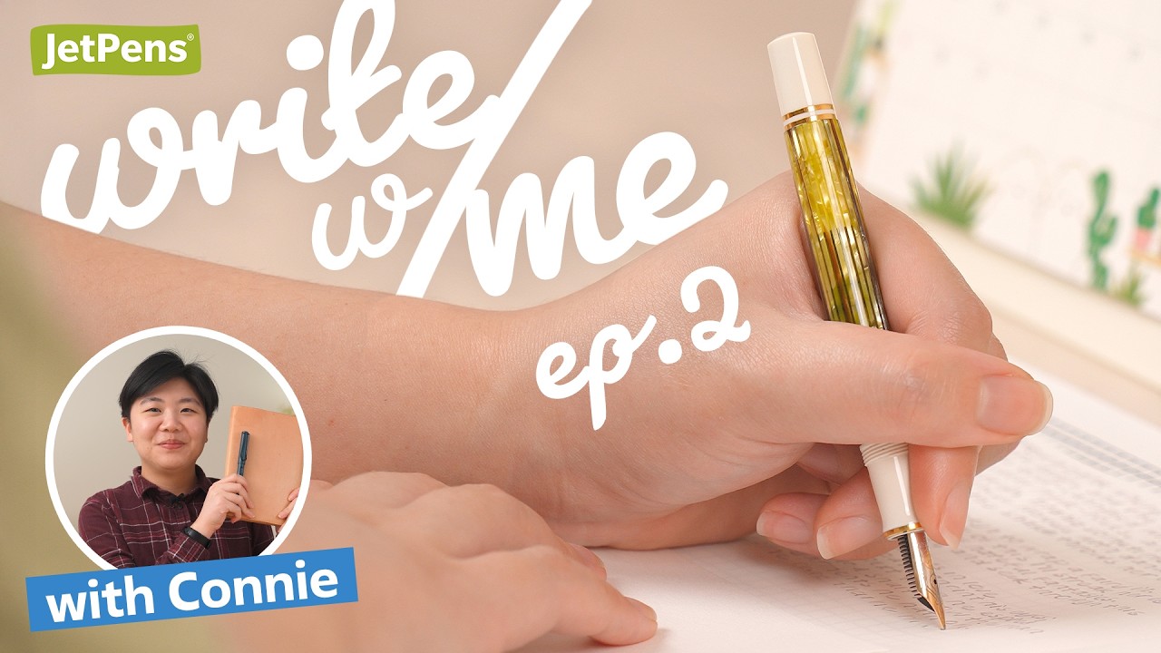 Practice handwriting with me using a fountain pen! (left-handed writing)