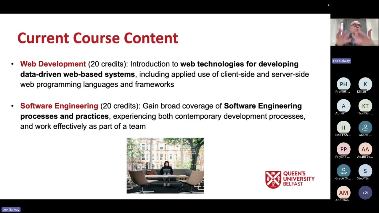 MSc Software Development  Information Session  Queen's University Belfast
