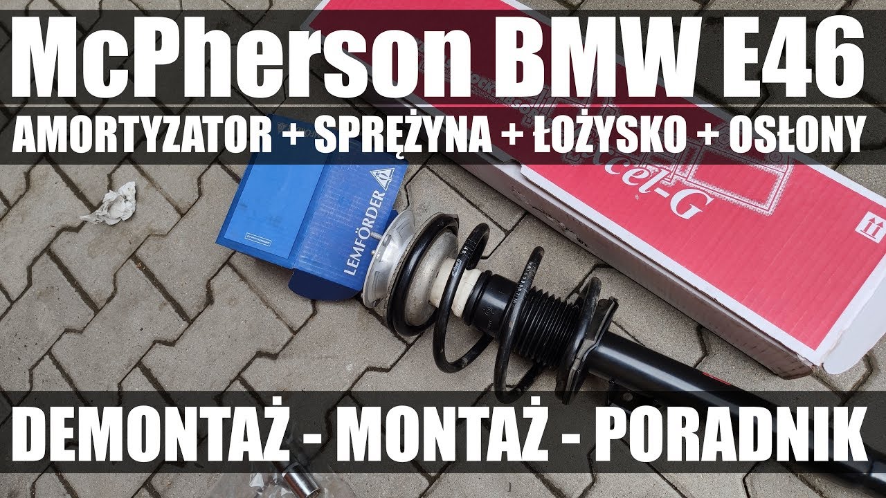 MCPHERSON BMW E46   DEMONTAŻ AMORTYZATORA , SPRĘŻYNY I ŁOŻYSKA   E46GARAGE PL