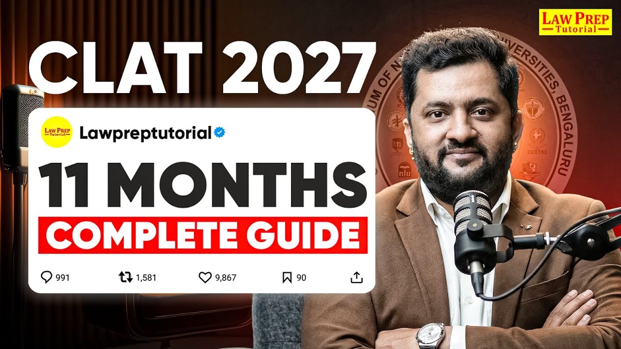 CLAT 2027 Preparation Strategy | 11-Month Complete Roadmap (Dec 2026 Exam)