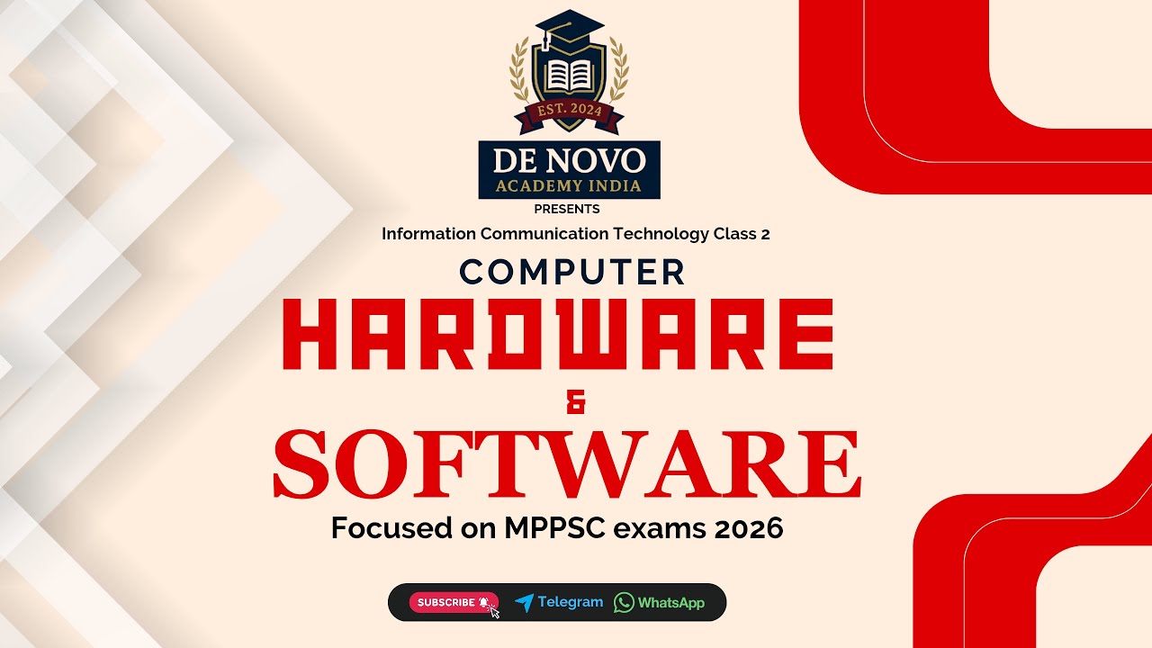 ICT Class 2 | Computer Hardware & Software | MPPSC SSE 2026, MP ADPO, & All MPPSC Exams🎯