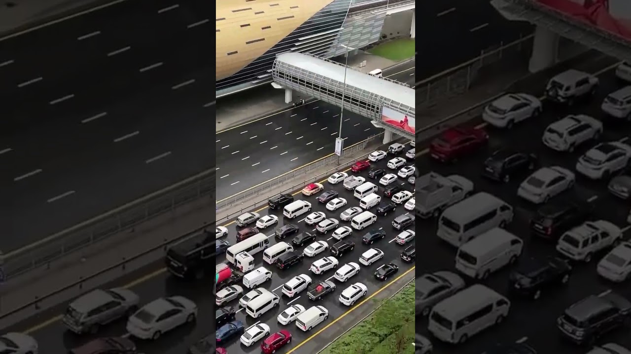 Traffic in Sheikh Zayed road in Dubai 