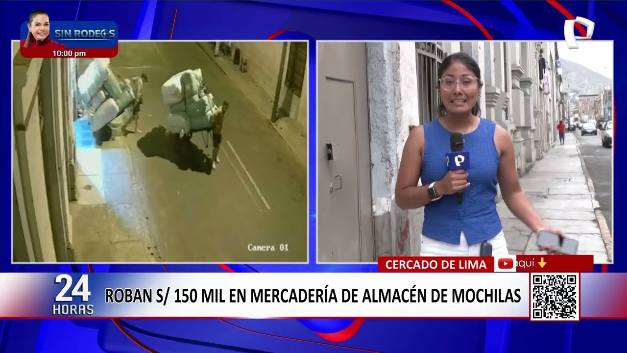 Roban 150 mil soles en mercadería de almacén de mochilas en el Cercado de Lima