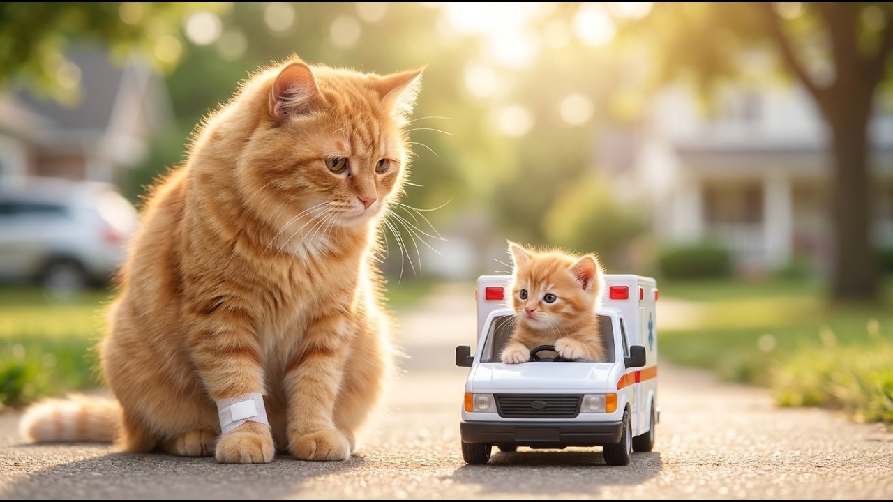 Mama Cat’s Accident & The Kitten’s Race to the Ambulance 🚑😿🐾