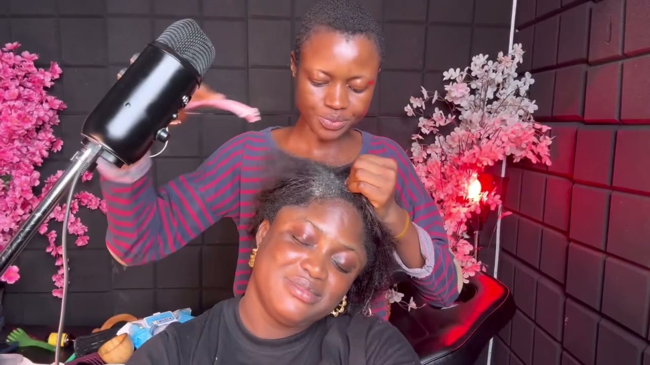 ASMR aggressive gum cracking fast and intense scalp scratching massage 