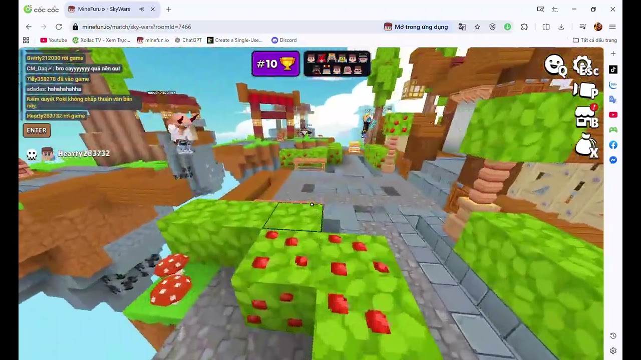 MineFun io | SkyWars rồi tới bed wars