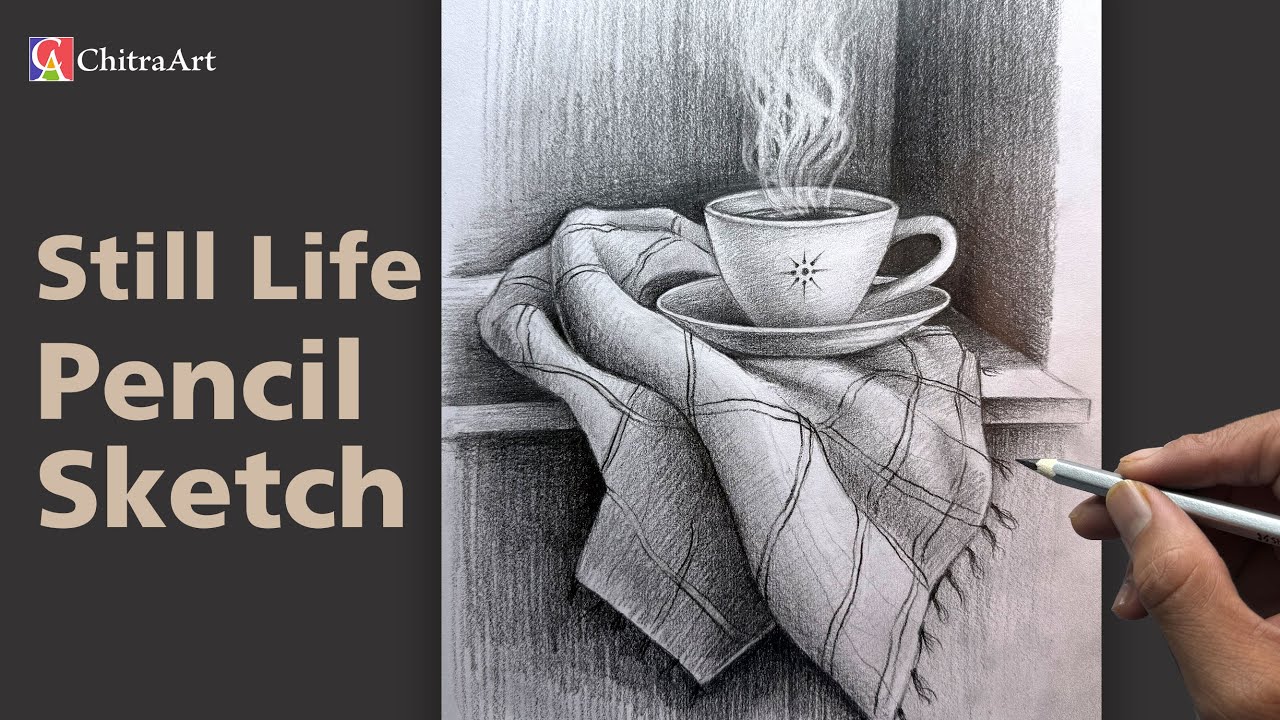 Still Life with Pencil Sketch Step By Step Drawing for Beginners | How To Draw Object