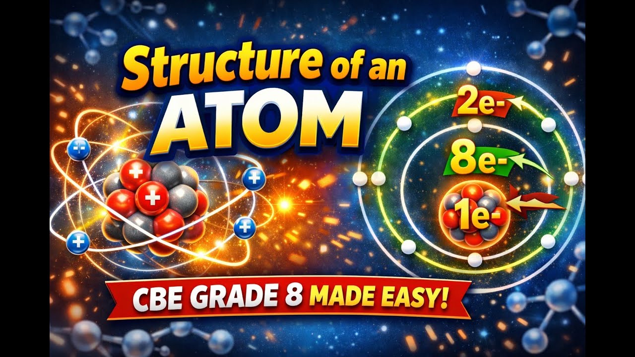 structure of an Atom CBE Grade 8 Made easy