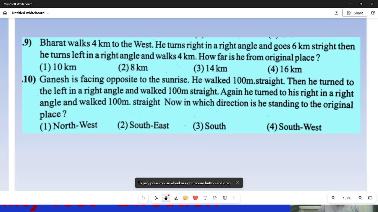 Mental Ability Test - Direction