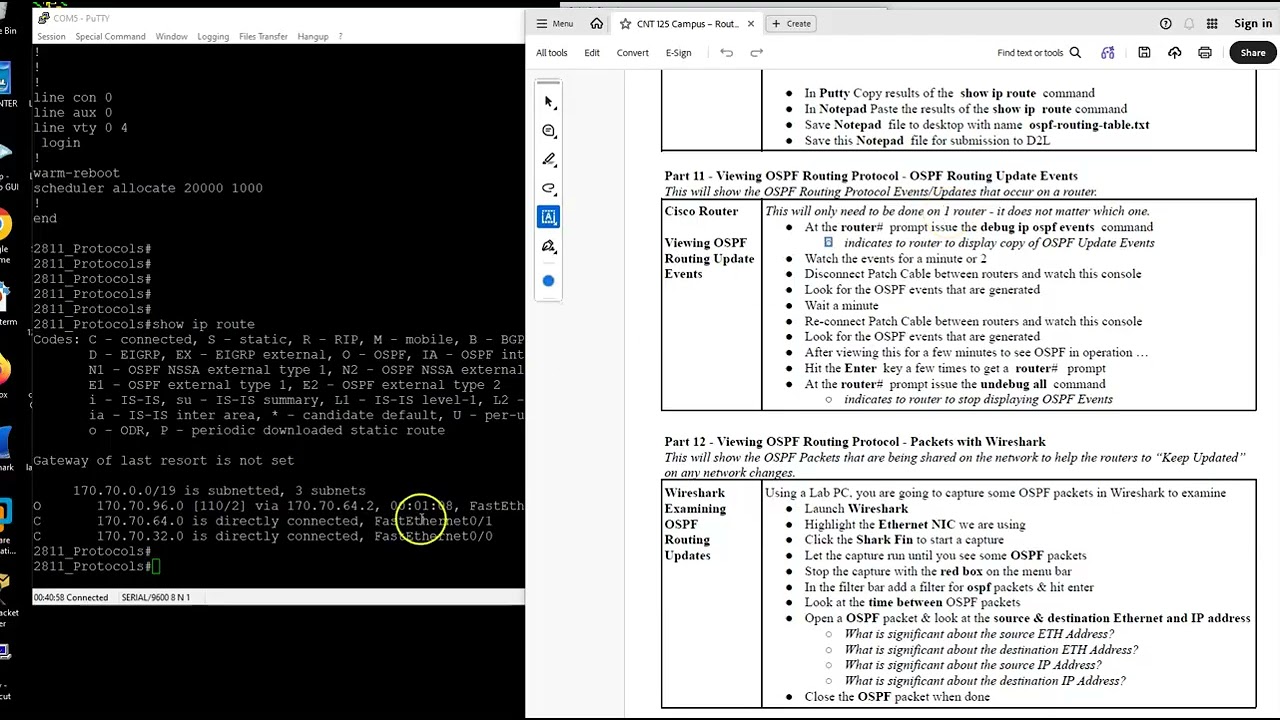 CNT125 Campus Routing Protocol Lab 4 OSPF Sp26