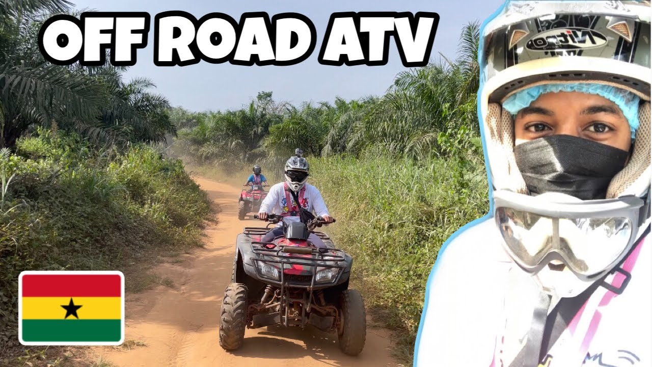 ATV'S QUAD BIKING IN ABURI GHANA TO SEE THE WATERFALL **DISCOVERING A HIDDEN WATERFALL*** (ATVABURI)