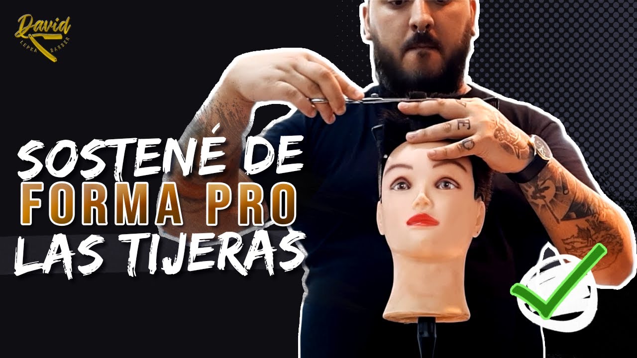 Cómo SOSTENER las TIJERAS de manera MUY PROFESIONAL ✅