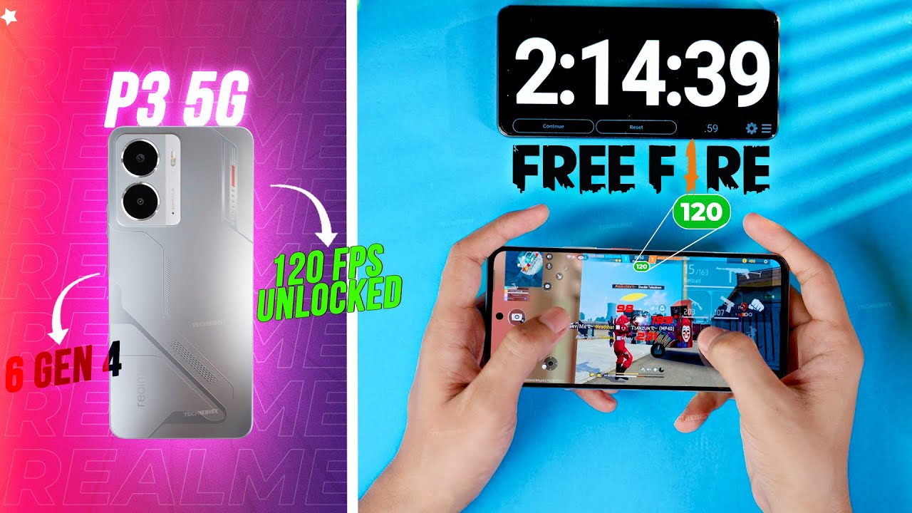 Realme P3 Free Fire 120 FPS Test 🔥 Battery 🔋 & Heating 🔥 | Ultimate Gaming Beast?