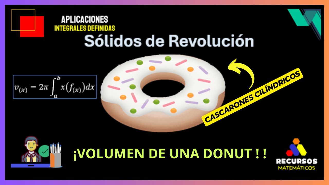 Solidos de revolución cascarones cilíndricos volumen de una Donut