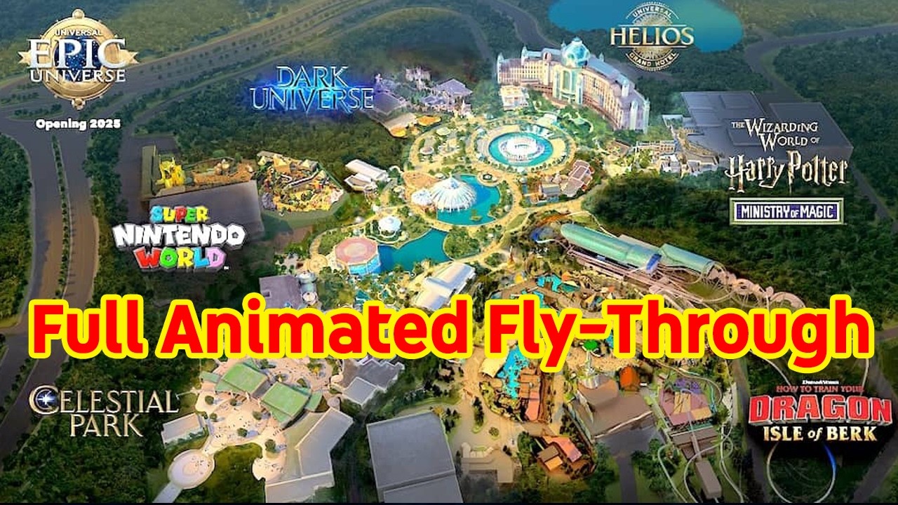 Universal Epic Universe Complete Full Animated Fly-Through