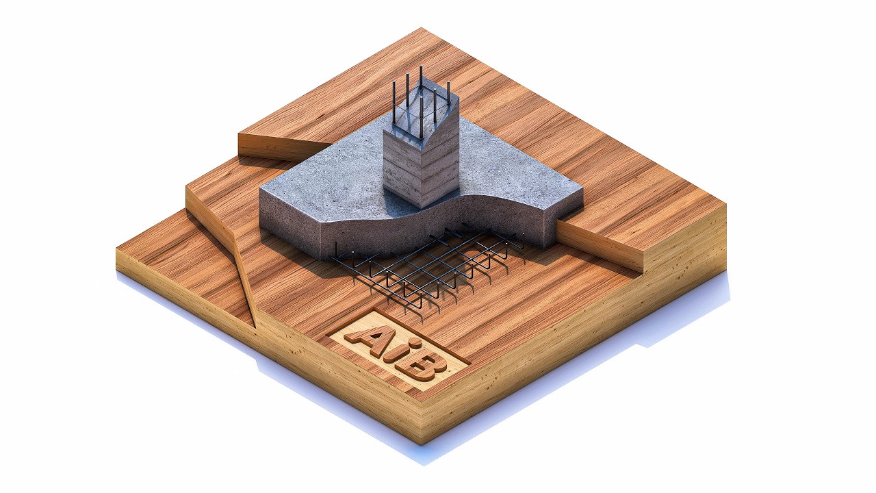Isolated Footing: From Technical Sketch to Photorealistic Visualization