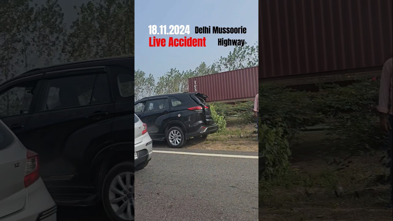 Accident on NH 334 while on the way to Mussoorie. #accident #innova #travel #adventure #trending