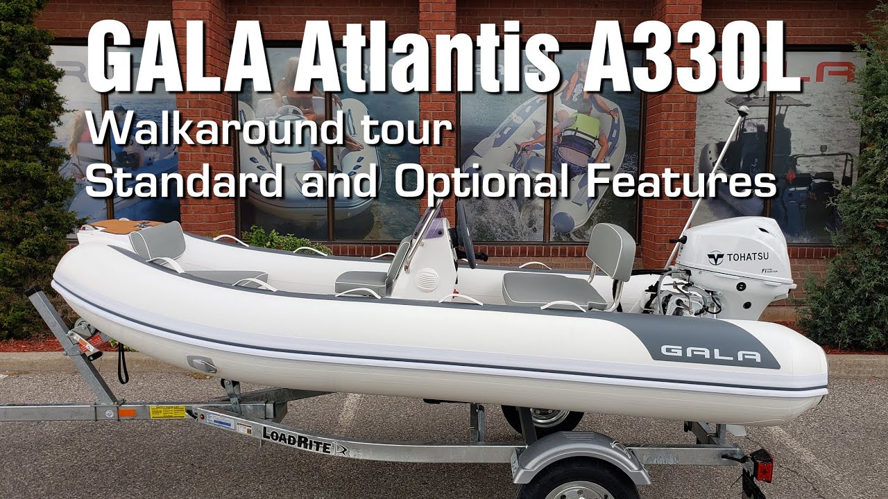 GALA Atlantis A330L -  11' RIB inflatable boat with center console -walkaround tour and features!