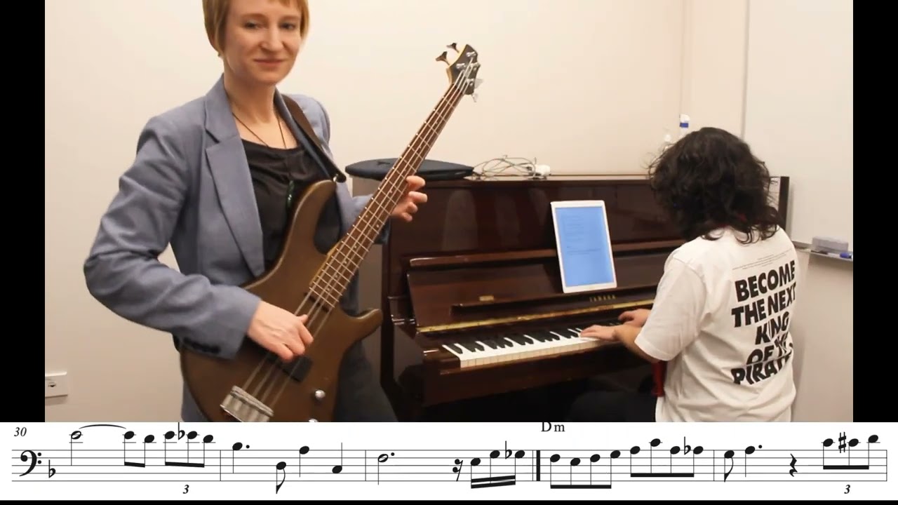 In A Sentimental Mood - Jazz / Bass Guitar Solo + Piano live