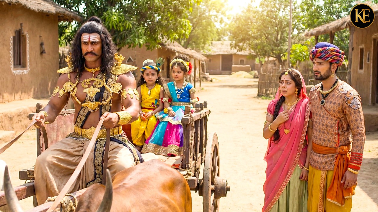 कान्हा और राधा को बैलगाड़ी से कंस ले गया अपने दरबार || मैया यशोदा का नंदलाला ||  YMKN