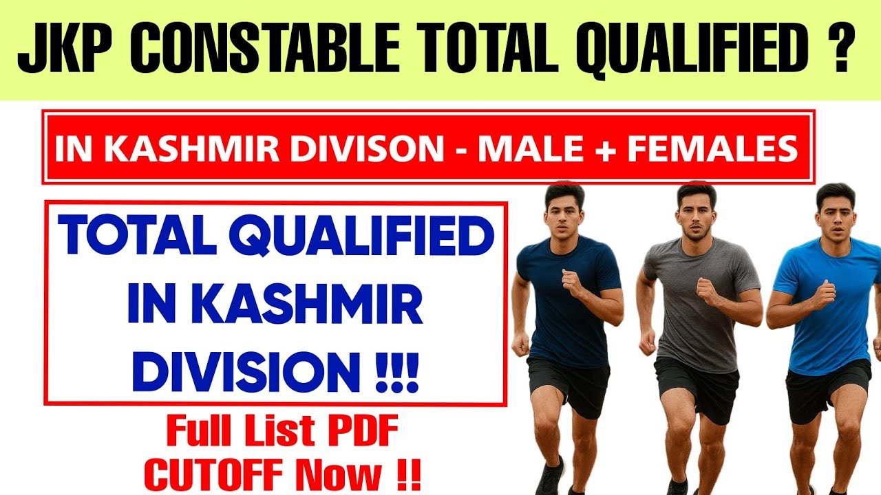 JKP Constable Full Review Kashmir Division | Total Qualified | CUTOFF | Male & Females PET PST 