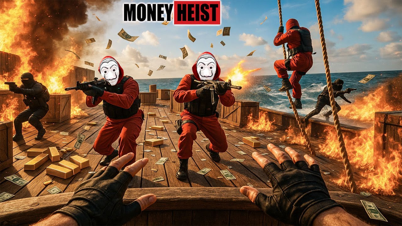 Паркур против фильма «Бумажный дом»: Полиция задержала банду грабителей, когда они пытались скрыт...