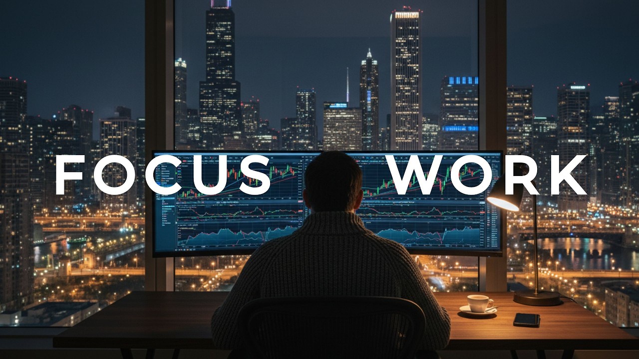 Deep Focus Music for Late Work — Chicago Night Office