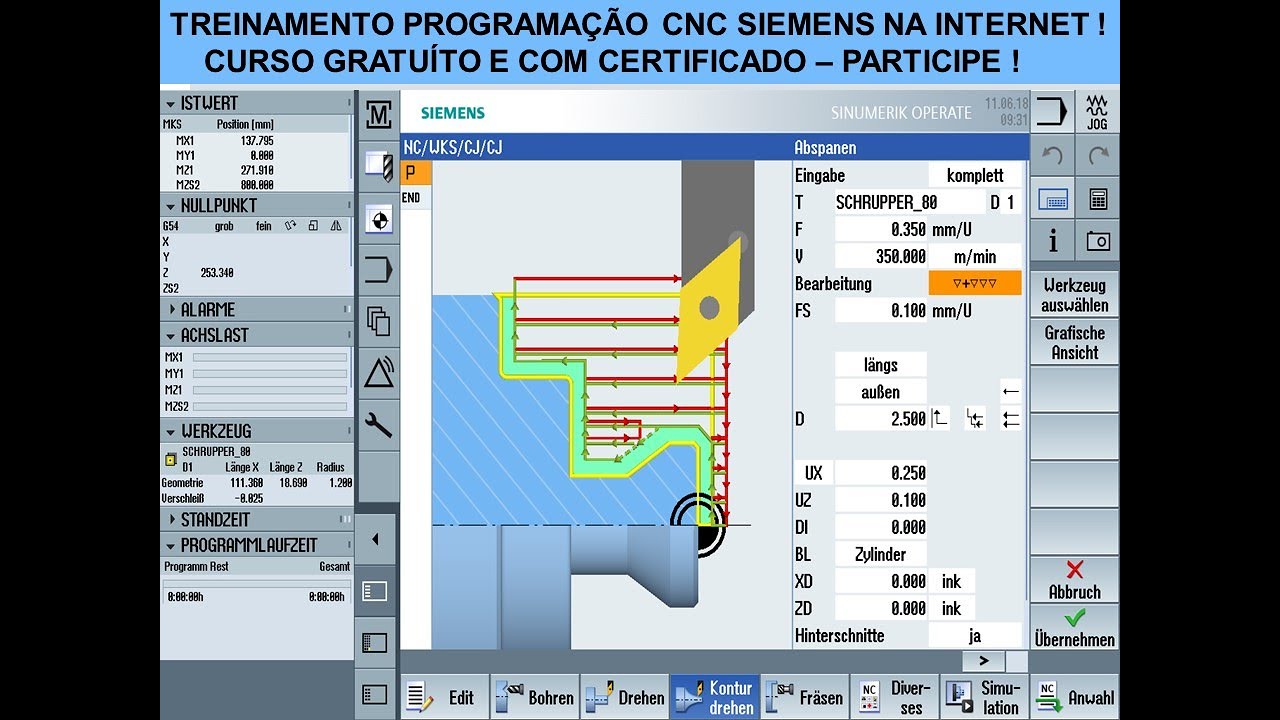 EVENTO - CNC4YOU - APRENDA A PROGRAMAR O CNC SIEMENS PARA TORNEAMENTO