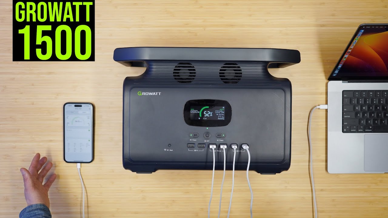 GROWATT Infinity 1500 Portable Power Station Fully Tested (Solar Charging, Overload Protection, App)